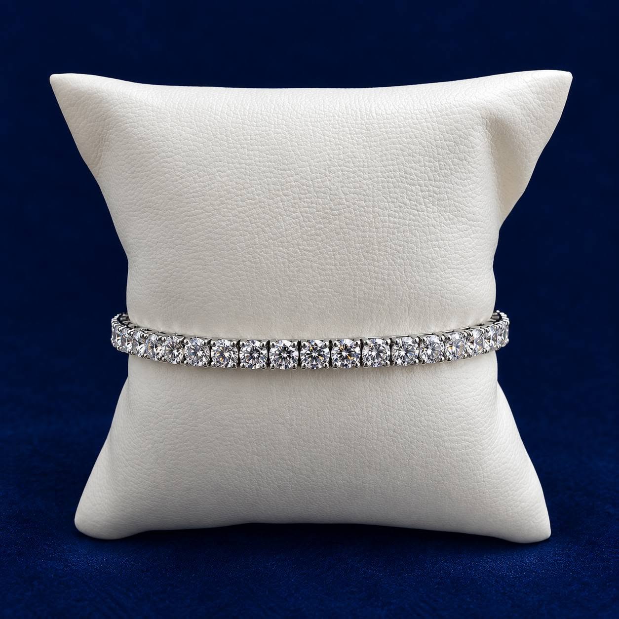 Pulsera tennis sobre cojín