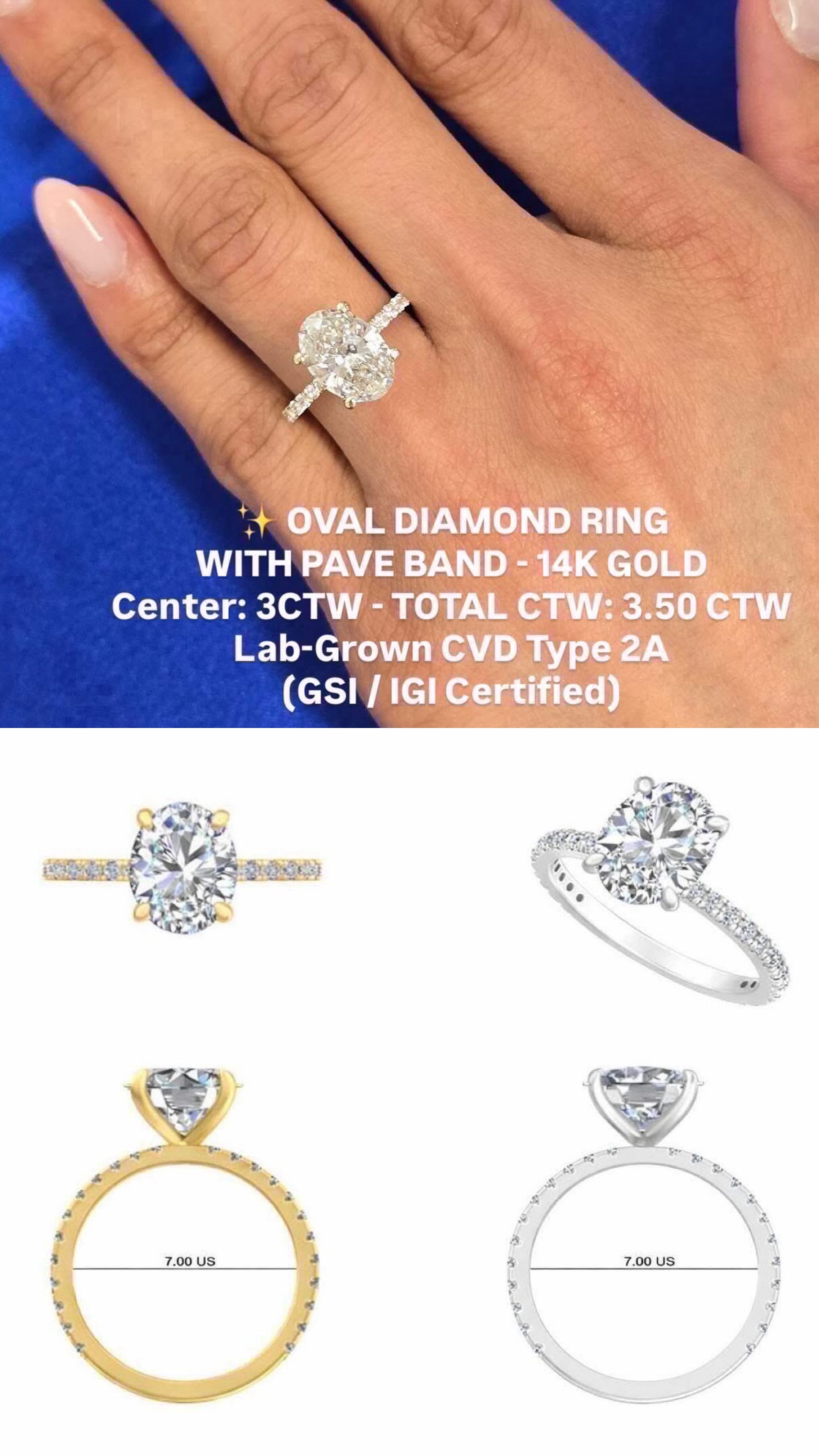 Anillo oval · características de la selección