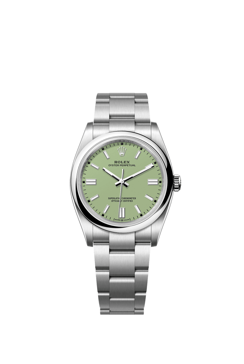 Rolex Oyster Perpetual 36 126000, esfera pistacho