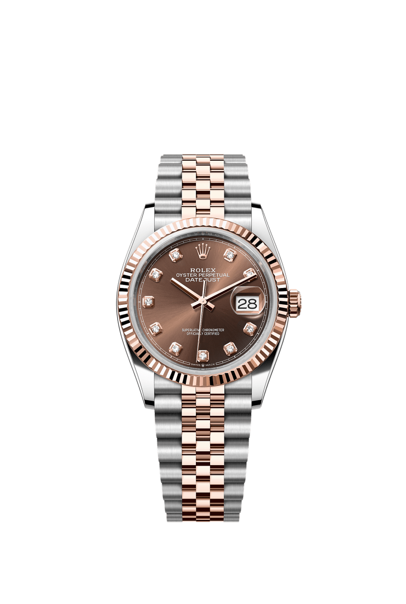 Rolex Datejust 36 126231, esfera chocolate con diamantes